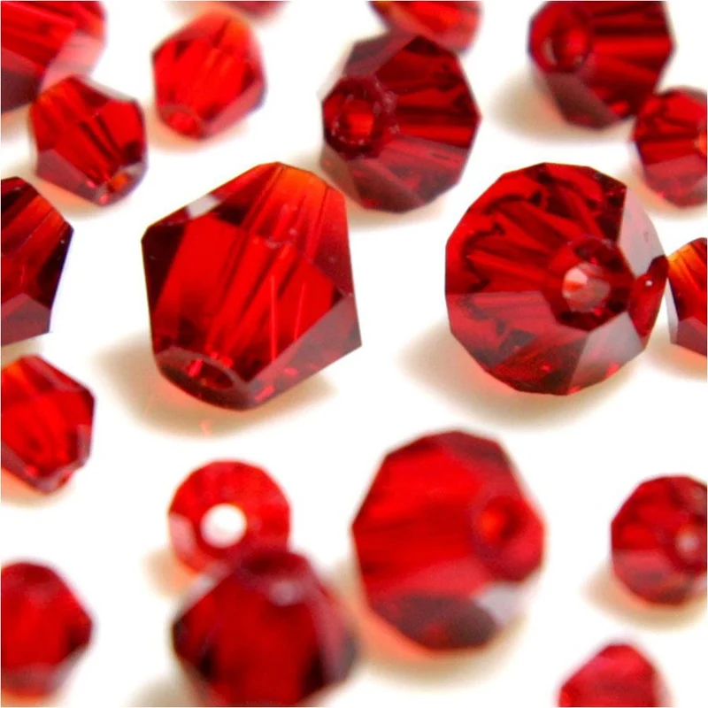Perles cristal cz bicones quartz de Bohême 6mm (50 pcs)