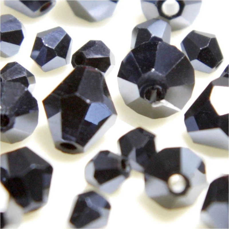 Perles cristal cz bicones quartz de Bohême 4 mm (120 pcs)