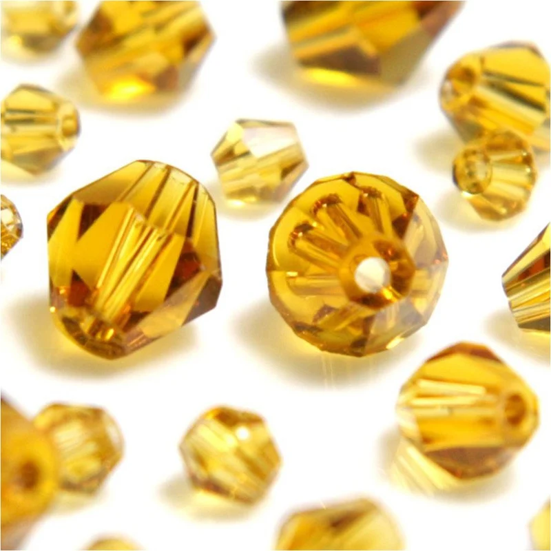 Perles cristal cz bicones quartz de Bohême 4 mm (120 pcs)