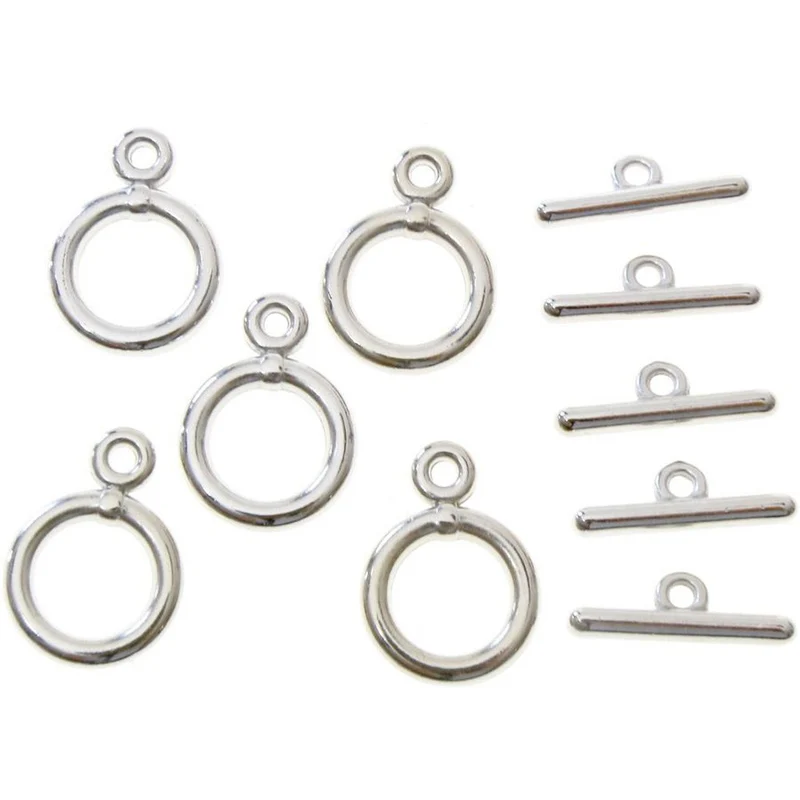Fermoir t toggle Tibétain métal 14 mm ( 10 pièces )