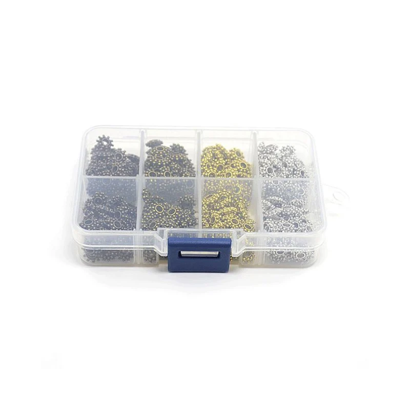 Boite perles fantaisie intercalaires 4 couleurs ( 400 pièces )