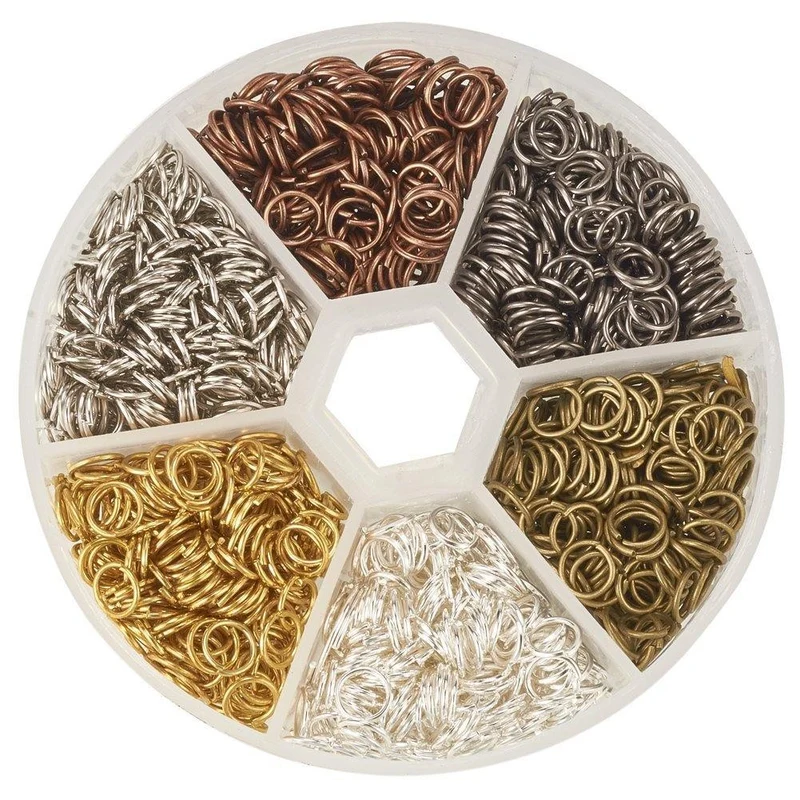 Boîte d'anneaux de jonction 5x0.7mm en laiton