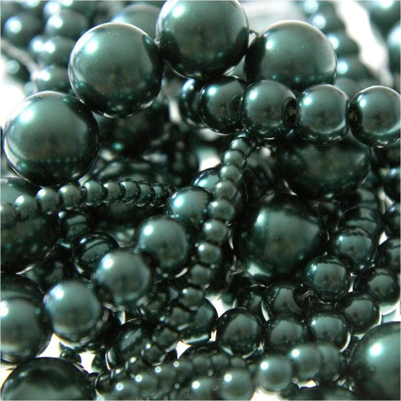 Perles nacrées 8 mm en verre de Bohême couleurs vives lot de 20