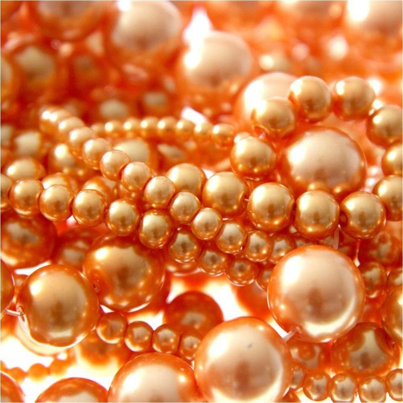 Perles nacrées 6 mm en verre de Bohême couleurs vives lot de 50