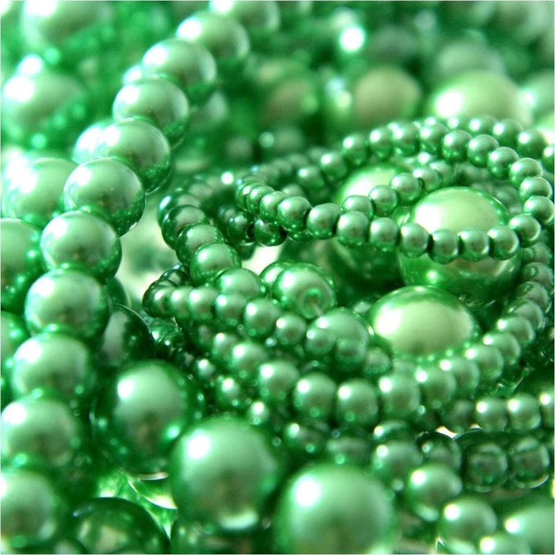 Perles nacrées 6 mm en verre de Bohême couleurs vives lot de 50