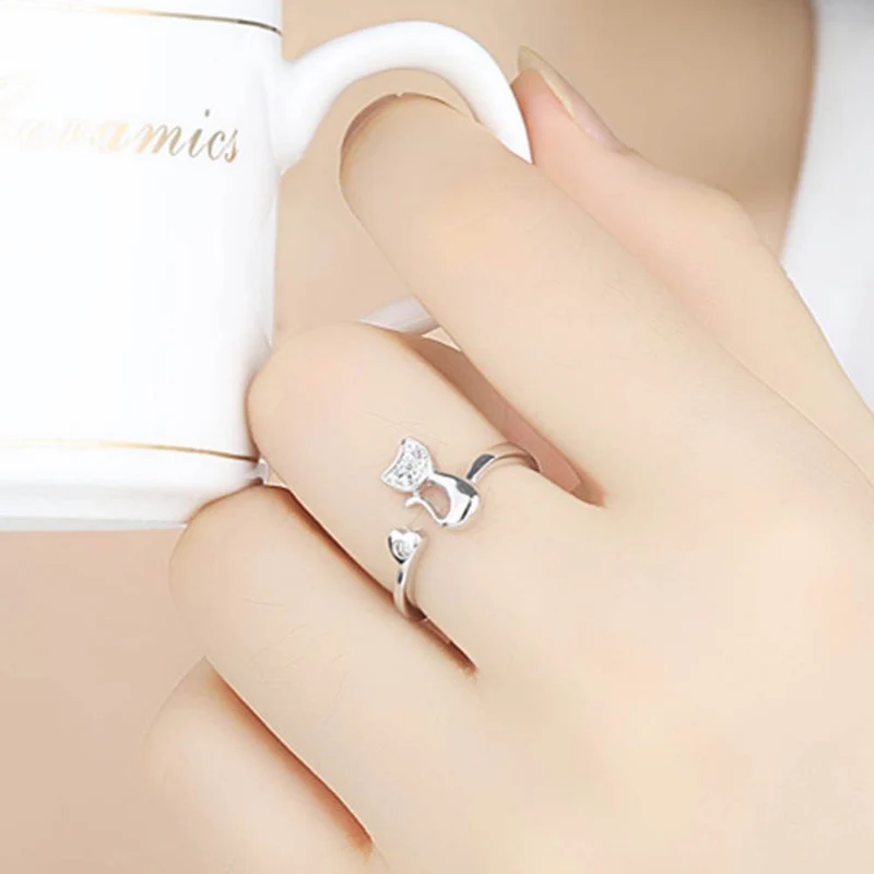 Bague "coeur Chat" _ ♣