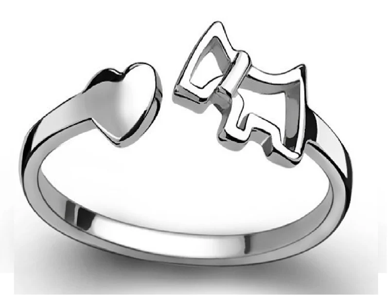 Bague "coeur Chien" _ ♣