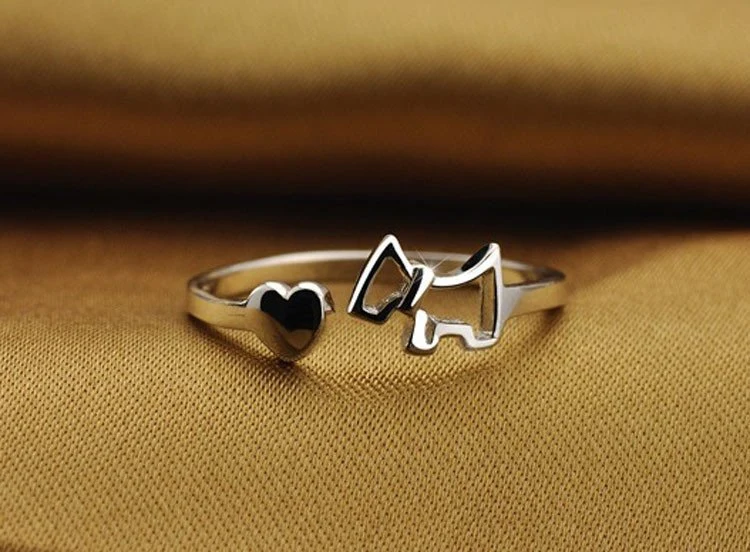 Bague "coeur Chien" _ ♣