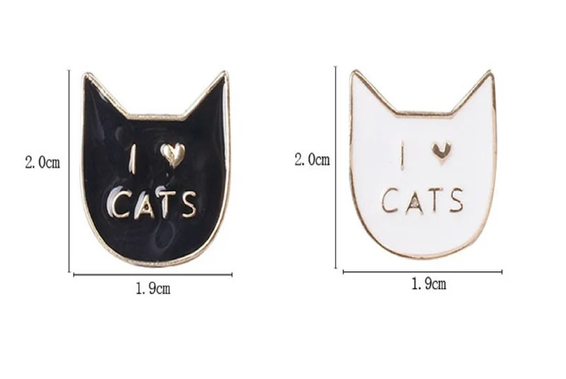 Pins " I LOVE CATS" _ ♣
