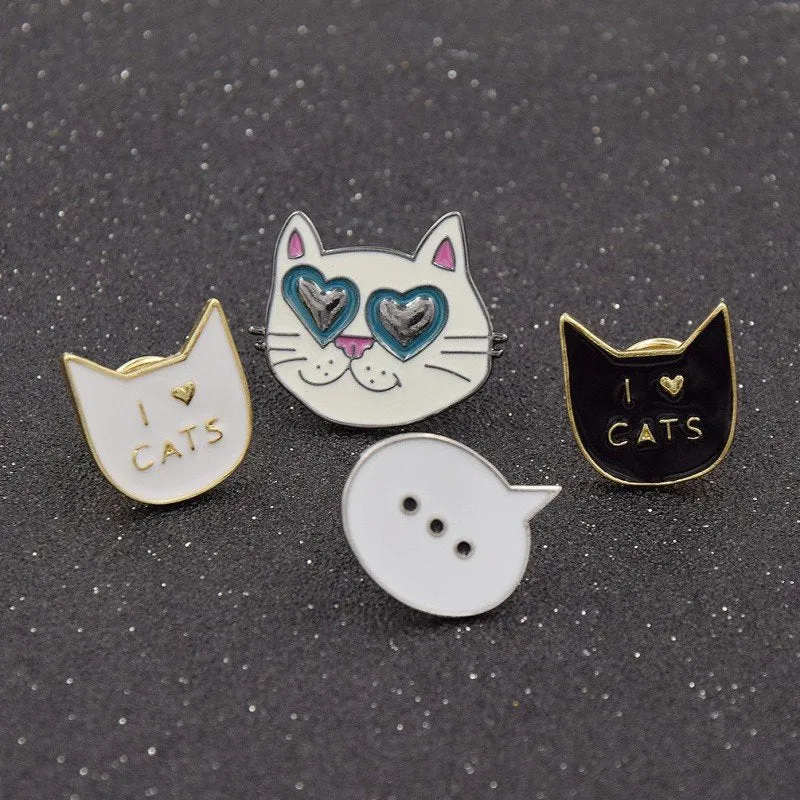 Pins " I LOVE CATS" _ ♣