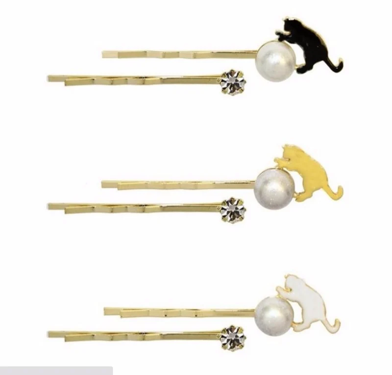 Duo barrettes "Chat" _ ♣