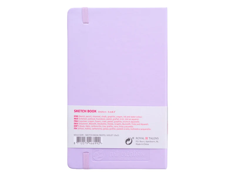 Carnet de Croquis Violet pastel 9 x 14 cm - Talens Art Creation