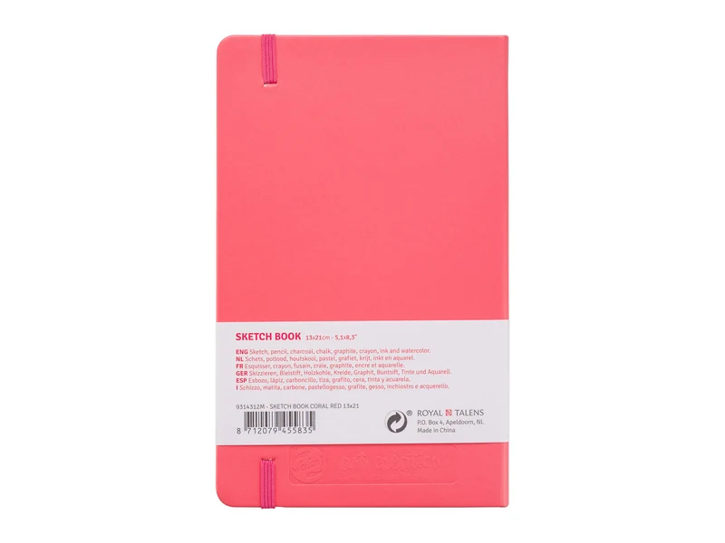 Cahier de Croquis Rouge Corail 13 x 21 cm - Talens Art Creation