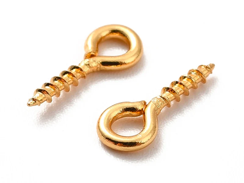 20 Pitons à œillet dorés 18K pour bijoux DIY