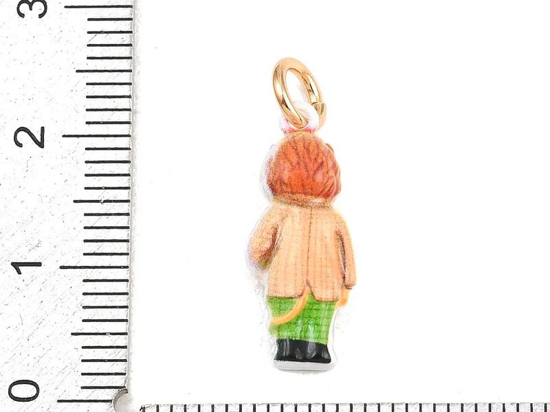 Breloque Lion en costume émaillé et doré à l'or fin