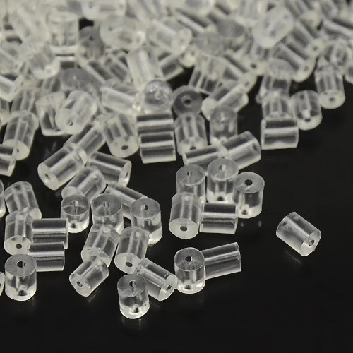Fermoir boucle d'oreille poussoir tube 3 x 3 mm