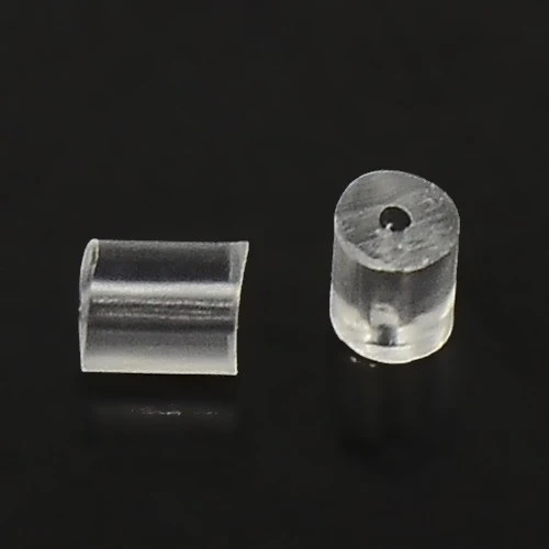 Fermoir boucle d'oreille poussoir tube 3 x 3 mm