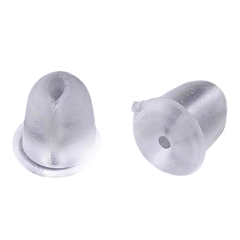 Fermoir boucle d'oreille plastique transparent