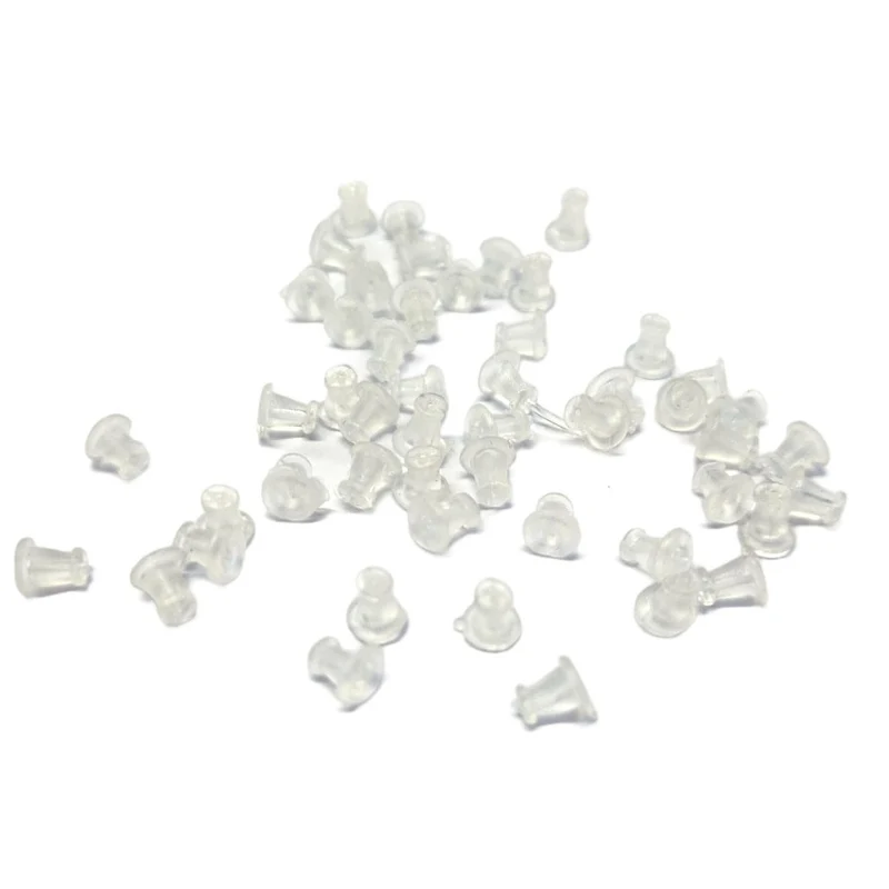 Fermoir boucle d'oreille poussoir 5 x 5 mm (50 pièces)