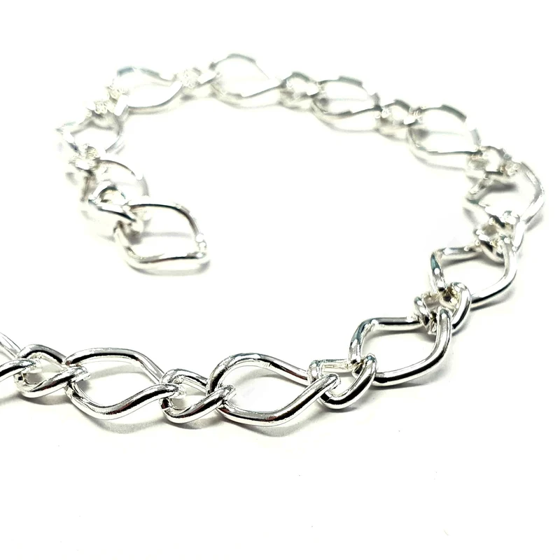 Chaine maille 10 x 7 mm gris