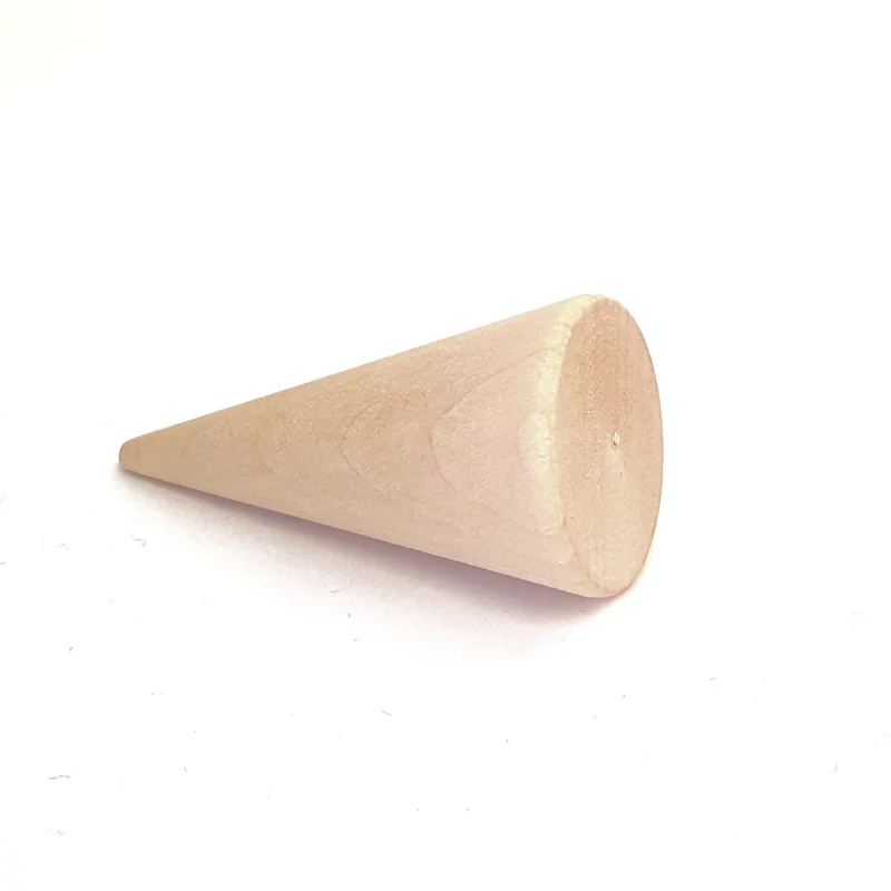 Presentoir bague plot cône en bois