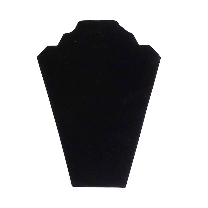 Buste presentoir colliers pliant en velours 22 cm