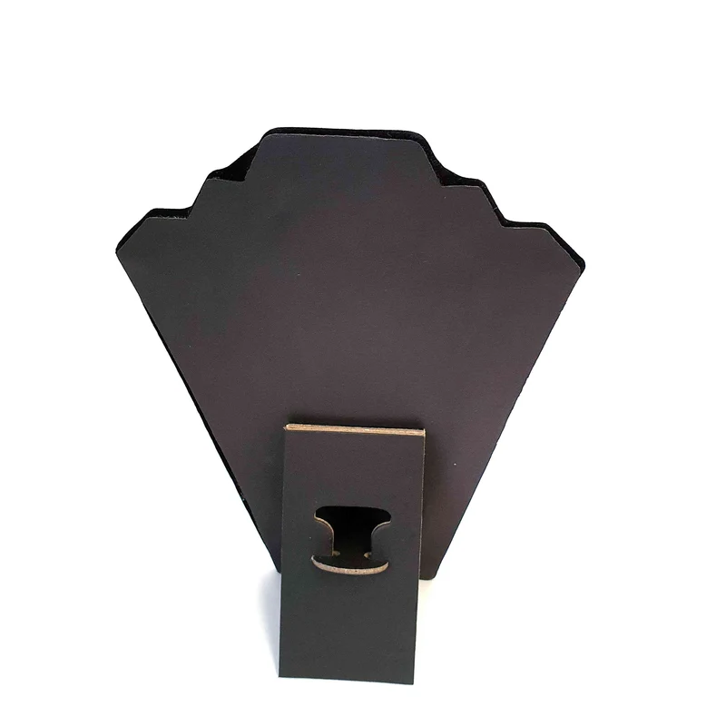 Buste presentoir colliers pliant en velours 22 cm
