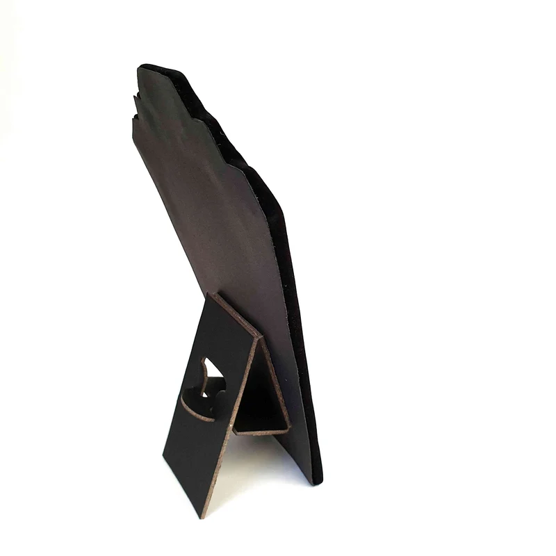 Buste presentoir colliers pliant en velours 22 cm