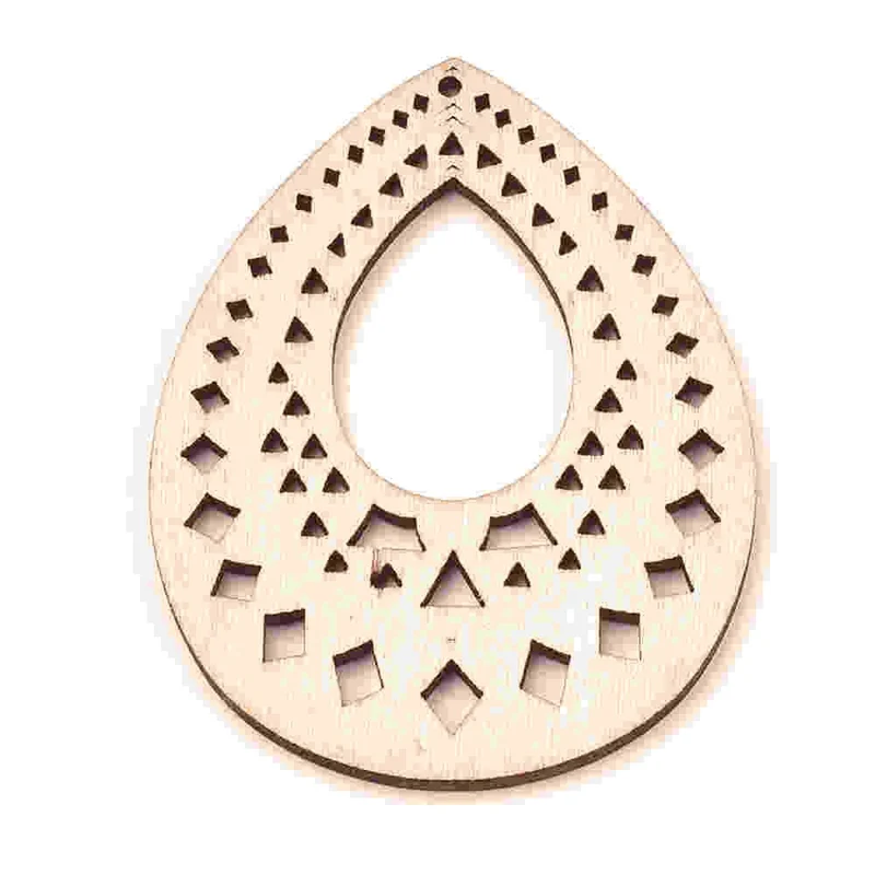 Breloque pendentif en bois larme 67.5 mm (lot de 2)