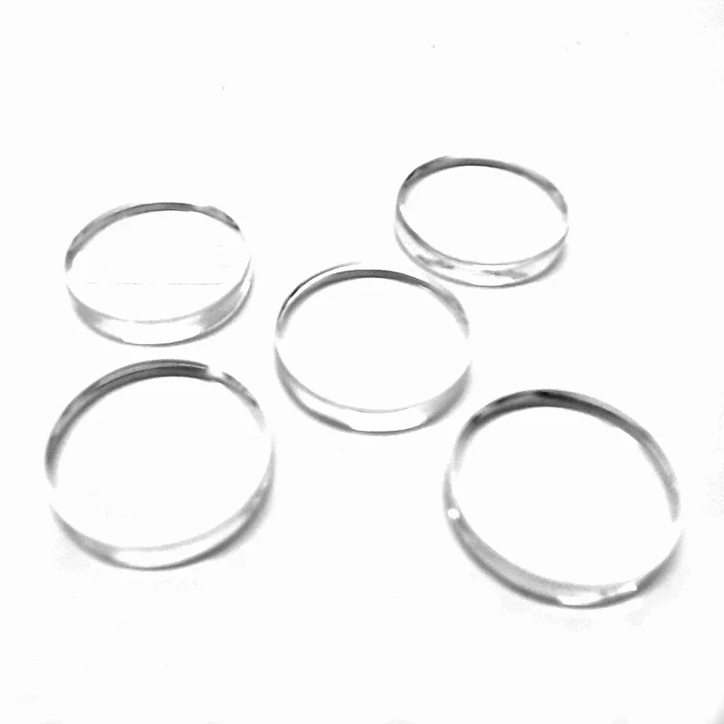 Cabochon en verre transparent plat 25 X 4 mm (5 pièces)