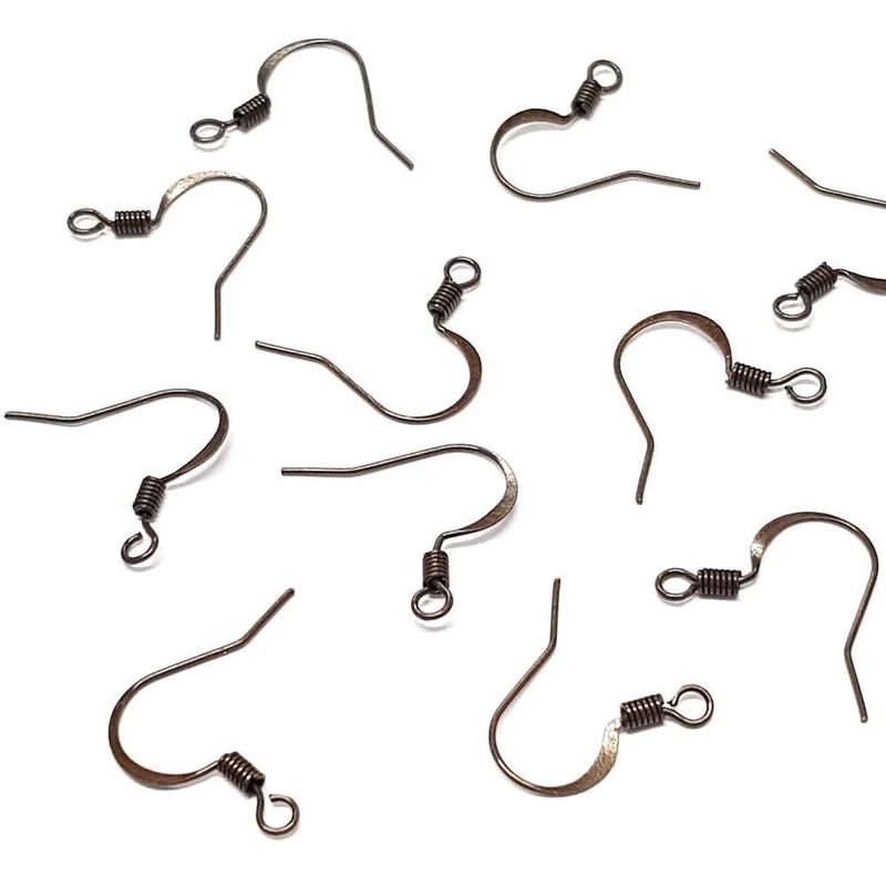 Crochets boucle d'oreille 15 mm avec ressort (20 pièces)