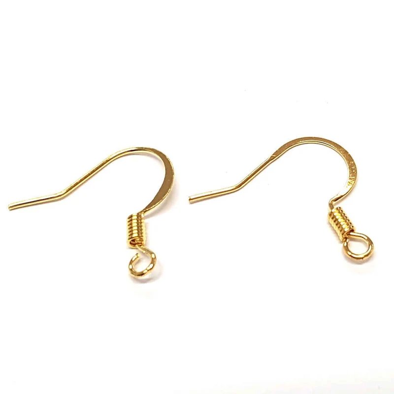 Crochets boucle d'oreille 15 mm avec ressort (20 pièces)