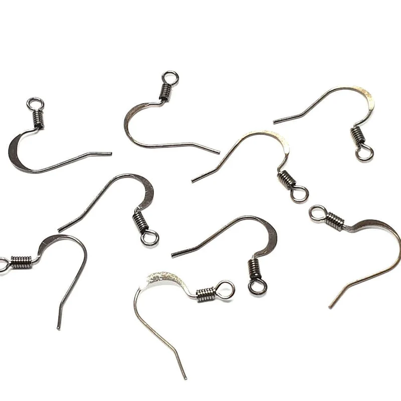 Crochets boucle d'oreille 15 mm avec ressort (20 pièces)