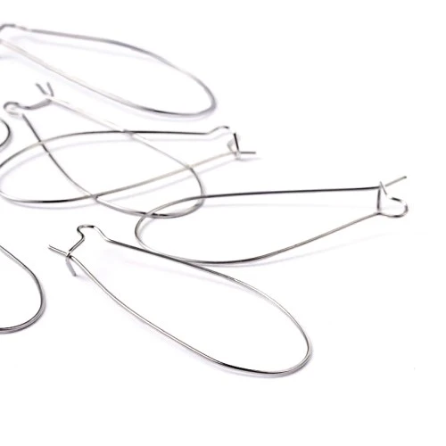 Attache boucle d'oreille crochet 33 mm (50 pièces)