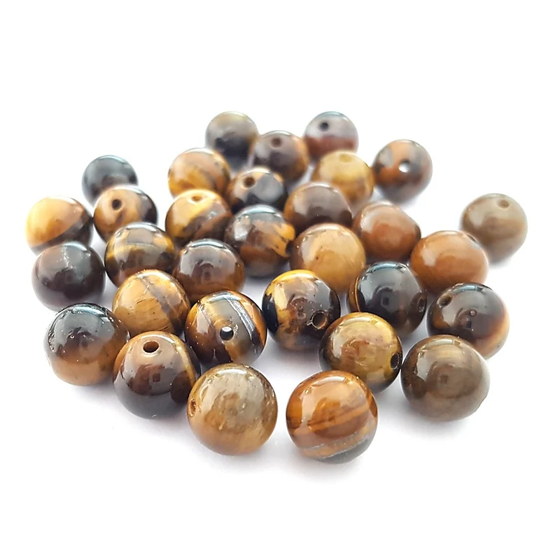 Perles rondes pierre gemme naturelle oeil de tigre Grade AB