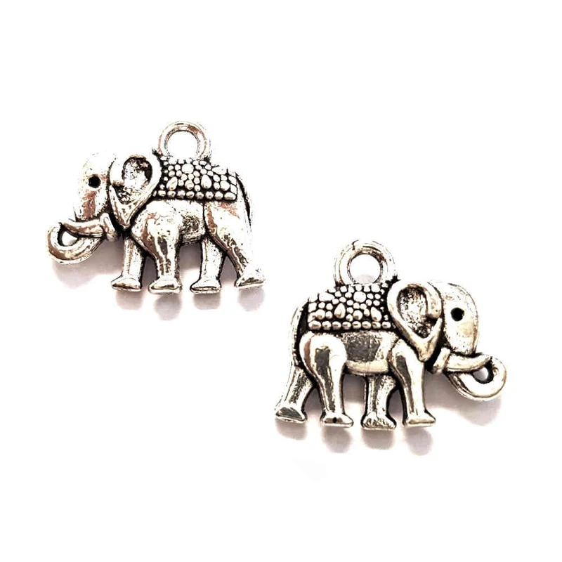 Breloque pendentif Eléphant gris