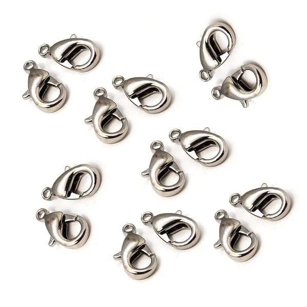 Fermoirs mousquetons 15 mm ( 10 Pièces )