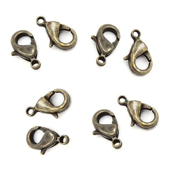 Fermoirs mousquetons 12 mm ( 10 Pièces )