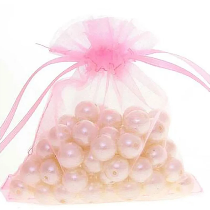 Sachets organza 8 x 11 cm pour bijoux ou dragées lot de 50