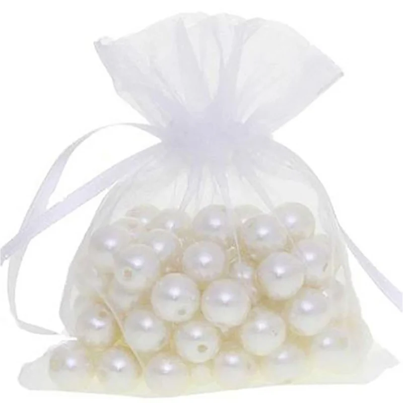 Sachets organza 13 x 17 cm pour bijoux ou dragées lot de 50