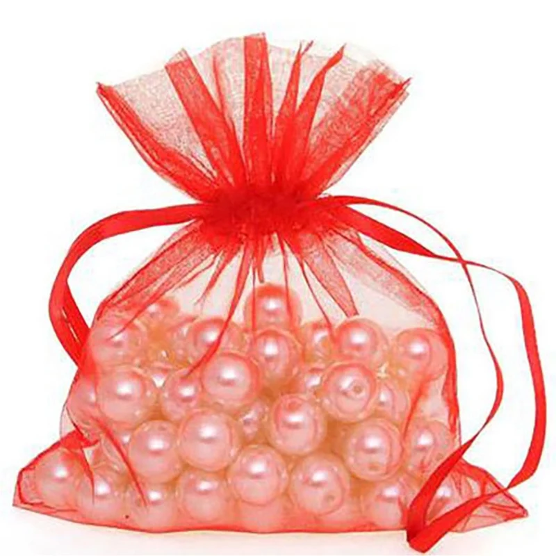 Sachets organza 13 x 17 cm pour bijoux ou dragées lot de 50