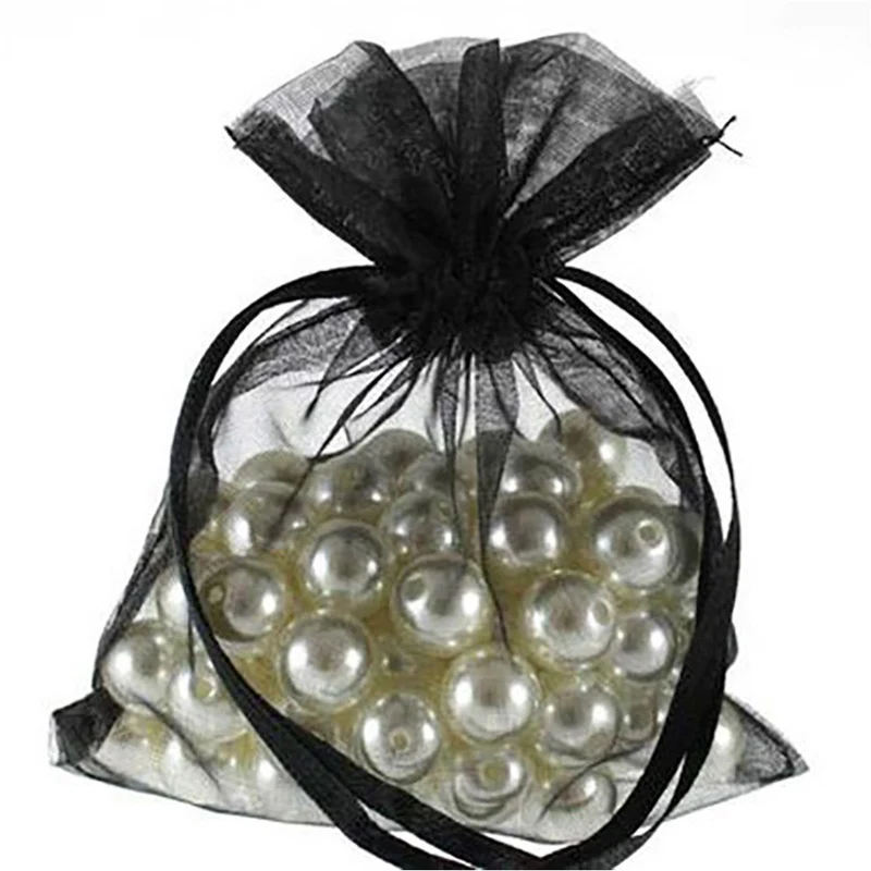 Sachets organza 10 x 12 cm pour bijoux ou dragées lot de 50