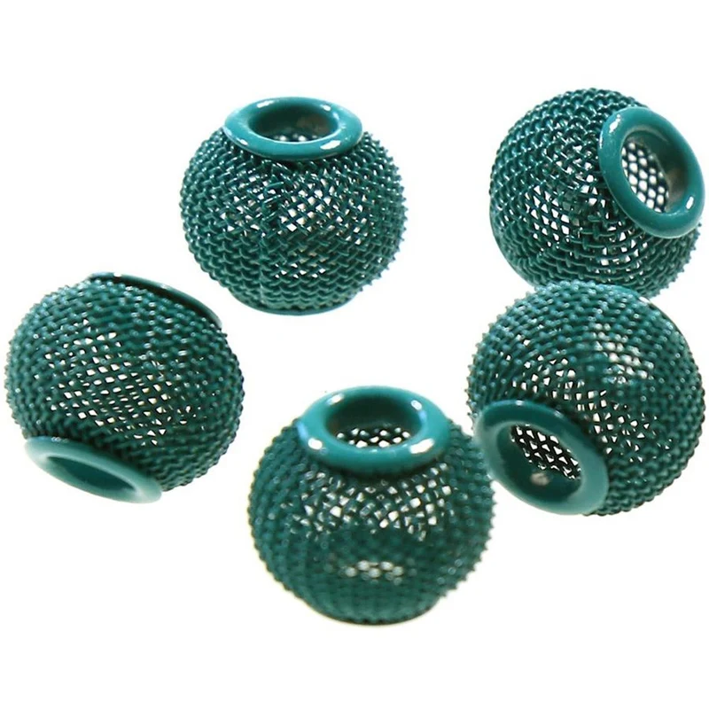 Perles metal tressé boules treillis 12 mm (5 pièces)