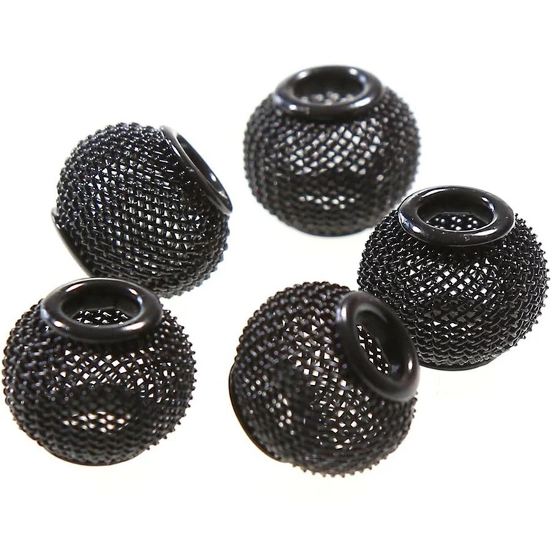 Perles metal tressé boules treillis 12 mm (5 pièces)