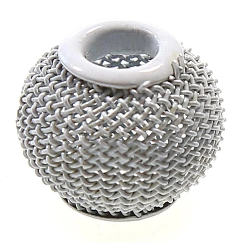 Perles metal tressé boules treillis 12 mm (5 pièces)