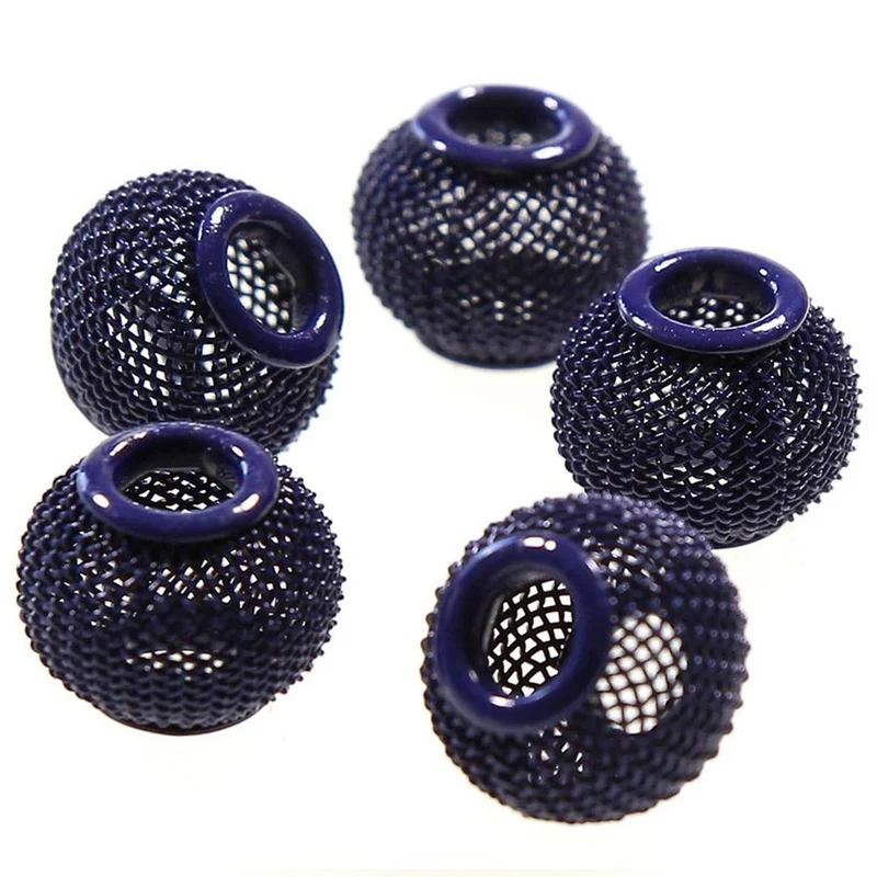 Perles metal tressé boules treillis 12 mm (5 pièces)
