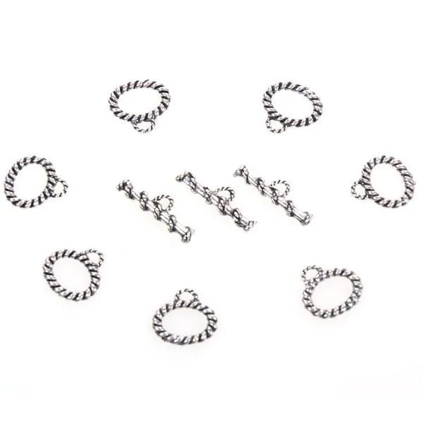 Fermoir t toggle Cordelette bijoux 21 x 12 mm (10 pièces)