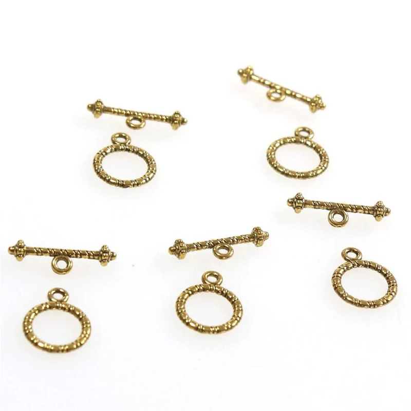Fermoir t toggle Parchemin en alliage 13 mm (10 pièces)
