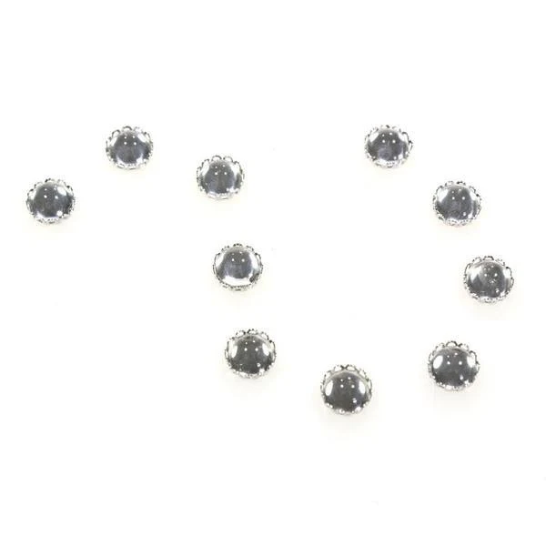 Kit cabochon verre support rond dentelle 11 mm (10 pièces)