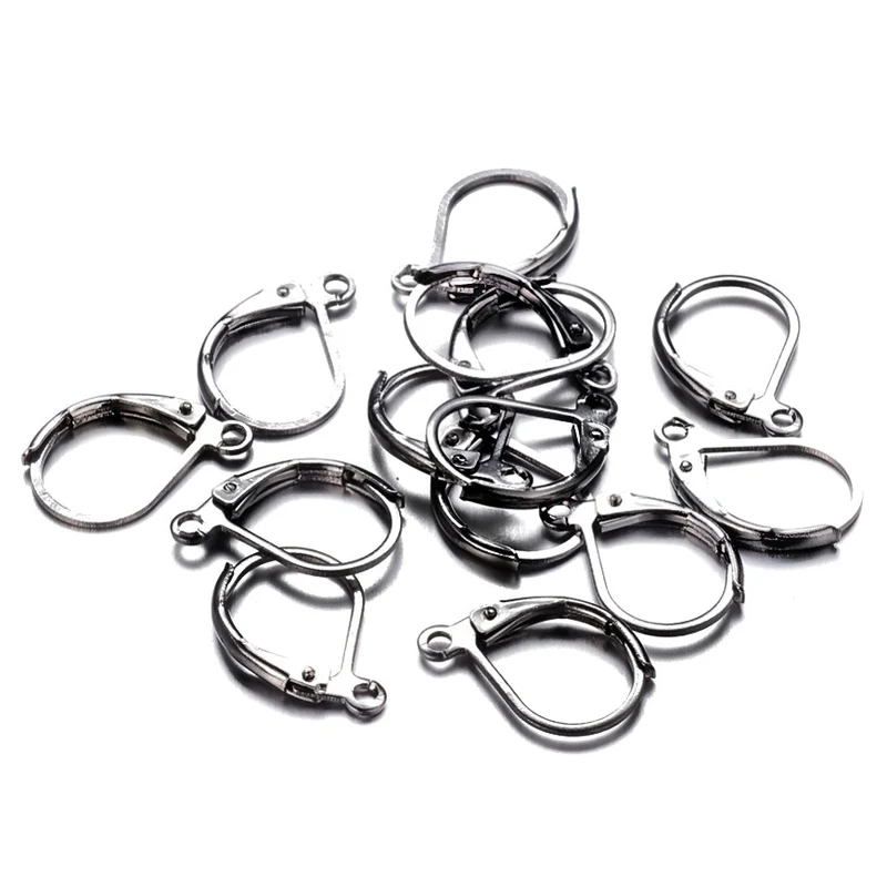 Support boucles d'oreilles dormeuses 15 x 10 mm (10 pièces)